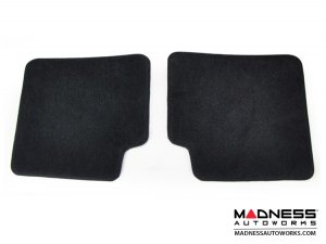 FIAT 500 Floor Mats - Premium Carpet - LUXUS - Rear Set - Black